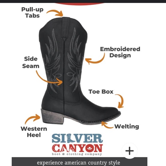 Silver Canyon | Brown Dallas | Pointed Women Western Cowgirl Boots | size 6 - Picture 15 of 15